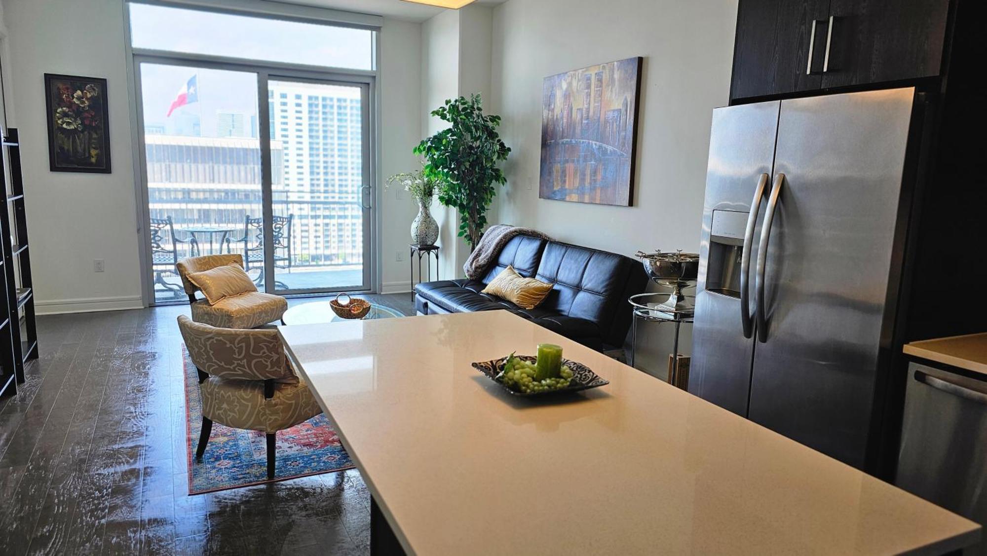 Ferienwohnung Luxury Highrise In Midtown - Skyline Views And Chic Decor Houston Exterior foto